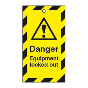 LOCKOUT TAGS DANGER EQUIPMENT LOCKED OUT DOUBLE SIDED 10 PACK