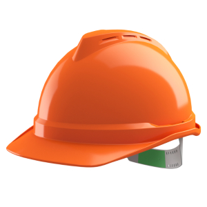 HARD HAT MSA V-GARD ORANGE C/W P/KEY HARNESS & GARDLINE LOGO
