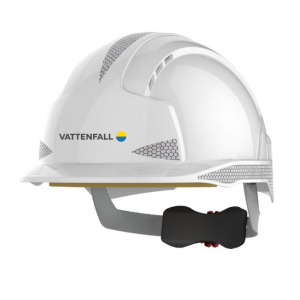 JSP EVOLITE MID PEAK VENTED WHEEL HELMET - WHITE C/W LOGO