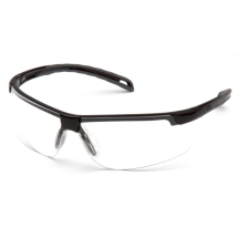 PYRAMEX EVER-LITE SAFETY SPECS BLACK CLEAR LENS