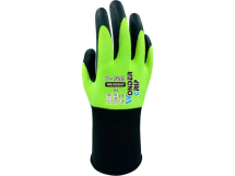 WONDERGRIP U-FEEL HI-VIS YELLOW NITRILE PALM COAT GLOVES SZ 9 (L)