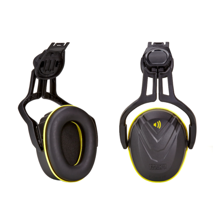 MSA V-GARD HELMET MOUNTED EAR DEFENDER MED 32DB YELLOW