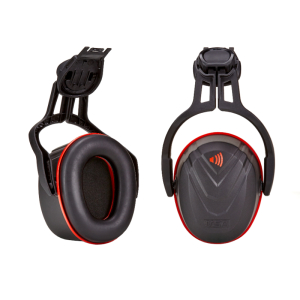 MSA V-GARD HELMET MOUNTED EAR DEFENDER HIGH 36DB RED