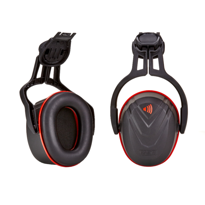 MSA V-GARD HELMET MOUNTED EAR DEFENDER HIGH 36DB RED MSA V-GARD HELMET MOUNTED EAR DEFENDER HIGH 36DB RED