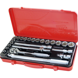 AOK METRIC 6PT SOCKET SET 24PC 1/2" SD