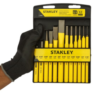 STANLEY 12 PIECE COLD CHISEL AND PUNCH SET