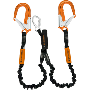 SKYLOTEC SKYSAFE PRO+ Y-FLEX TWIN LANYARD ORANGE HOOKS 1.8M
