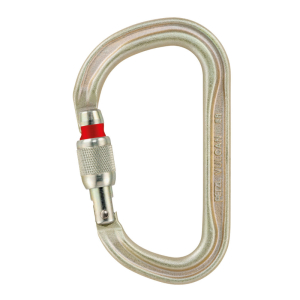 PETZL VULCAN STEEL SCREW-LOCK CARABINER 29MM GATE GOLD