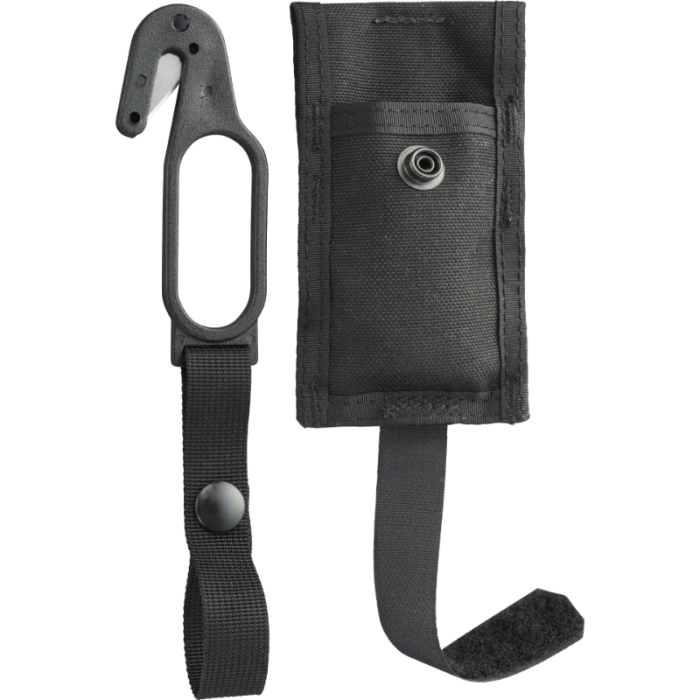 SKYLOTEC 4IN SAFETY KNIFE  WITH POCKET AND LANYARD BLACK