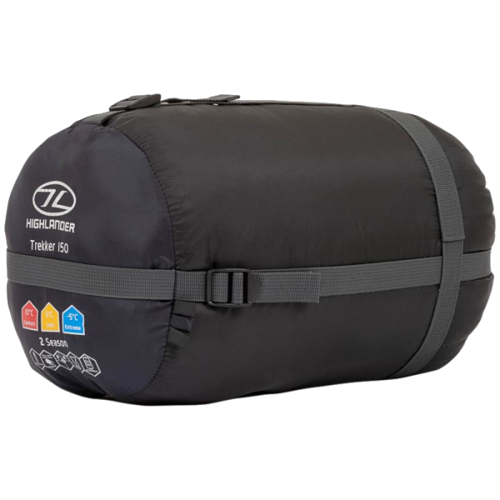 HIGHLANDER TREKKER 150 SLEEPING BAG BLACK HIGHLANDER TREKKER 150 SLEEPING BAG BLACK