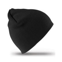 RESULT PULL ON SOFT FEEL BEANIE HAT BLACK RESULT PULL ON SOFT FEEL BEANIE HAT BLACK