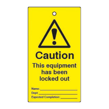 LOCKOUT TAGS CAUTION EQUIPMENT LOCKED OUT DOUBLE SIDED 10 PACK LOCKOUT TAGS CAUTION EQUIPMENT LOCKED OUT DOUBLE SIDED 10 PACK