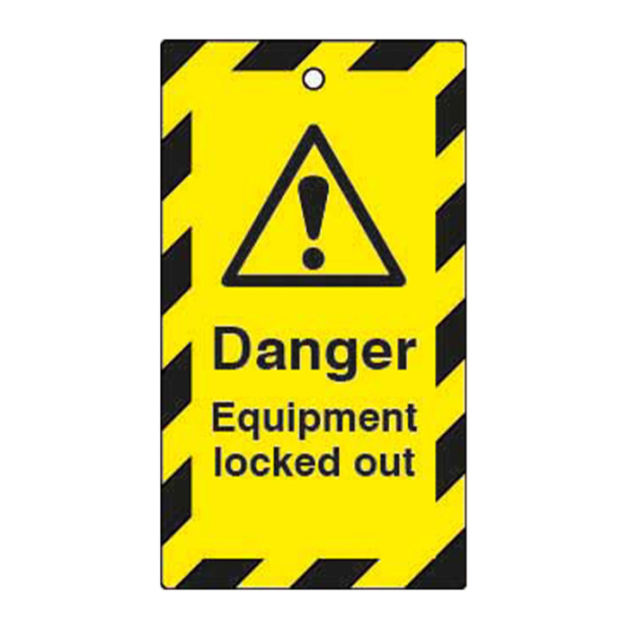 LOCKOUT TAGS DANGER EQUIPMENT LOCKED OUT DOUBLE SIDED 10 PACK