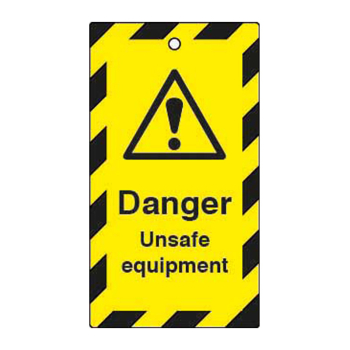 LOCKOUT TAGS DANGER UNSAFE EQUIPMENT DOUBLE SIDED 10 PACK