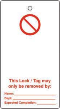 LOCKOUT TAGS PROHIBITION BLANK SINGLE SIDED 10 PACK