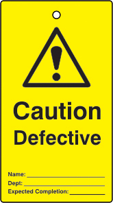 LOCKOUT TAGS CAUTION DEFECTIVE SINGLE SIDED 10 PACK LOCKOUT TAGS CAUTION DEFECTIVE SINGLE SIDED 10 PACK