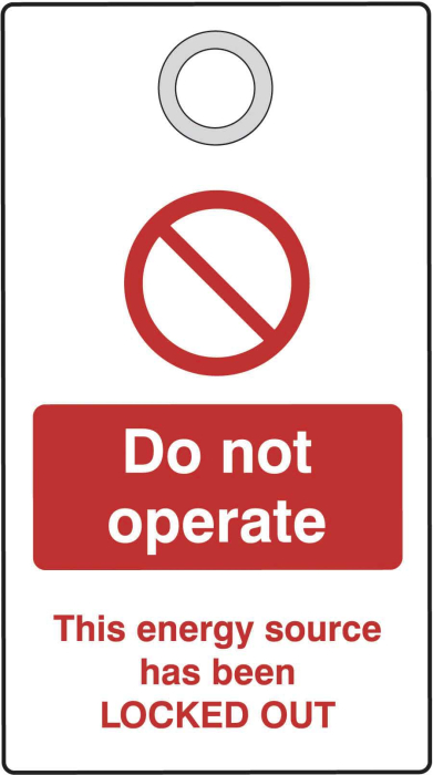 LOCKOUT TAG WITH EYELET DO NOT OPERATE 10 PACK LOCKOUT TAG WITH EYELET DO NOT OPERATE 10 PACK