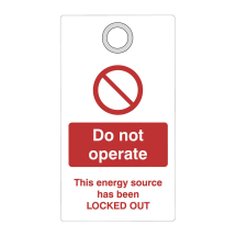 LOCKOUT TAG WITH EYELET DO NOT OPERATE SINGLE TAG