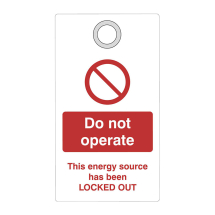 LOCKOUT TAG WITH EYELET DO NOT OPERATE SINGLE TAG LOCKOUT TAG WITH EYELET DO NOT OPERATE SINGLE TAG