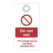 LOCKOUT TAG WITH EYELET DO NOT USE SINGLE TAG LOCKOUT TAG WITH EYELET DO NOT USE SINGLE TAG