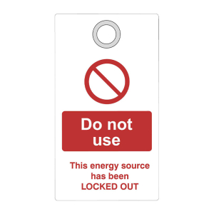 LOCKOUT TAG WITH EYELET DO NOT USE SINGLE TAG