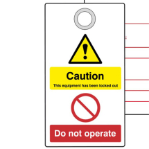 CAUTION DO NOT OPERATE LOTO TAG WITH EYELET 10 PACK CAUTION DO NOT OPERATE LOTO TAG WITH EYELET 10 PACK