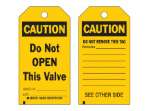LOCKOUT TAGS DO NOT OPEN THIS VALVE 10 PACK