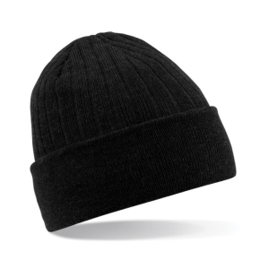VIR001 BEECHFIELD THINSULATE B447 BEANIE HAT BLACK ONE SIZE