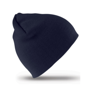 DEU002 RESULT PULL ON SOFT FEEL BEANIE HAT NAVY ONE SIZE