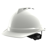 MSA V-GARD 500 VENTED HARD HAT WITH FAS-TRAC III SUSPENSION