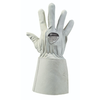 POLYCO ELECTRICIANS OVER GAUNTLET LEATHER GLOVES GREY