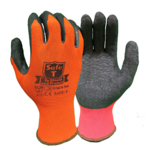 SAFE-T GRIPLITE LATEX COATED GLOVES RED