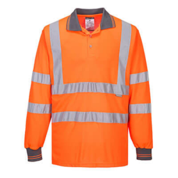 PORTWEST S277 HI-VIS LONG SLEEVE POLO SHIRT PORTWEST S277 HI-VIS LONG SLEEVE POLO SHIRT