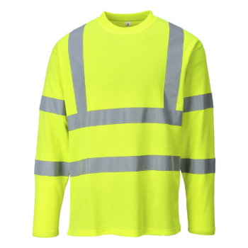 PORTWEST LONG SLEEVE HI-VIS T-SHIRT S278 PORTWEST LONG SLEEVE HI-VIS T-SHIRT S278