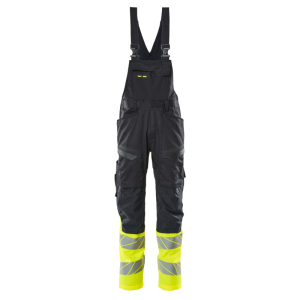 MASCOT ACCELERATE SAFE HI-VIS BIB & BRACE WITH KNEEPAD POCKETS