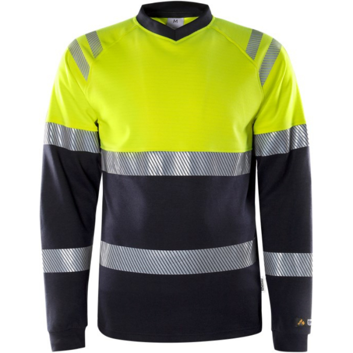 FRISTADS FLAMESTAT HI-VIS LONG SLEEVE T-SHIRT CLASS 1 7107 TFL FRISTADS FLAMESTAT HI-VIS LONG SLEEVE T-SHIRT CLASS 1 7107 TFL