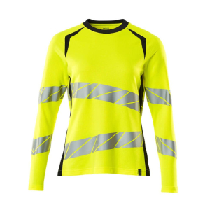 MASCOT ACCELERATE SAFE PREMIUM LADIES FIT LONG SLEEVE HI VIS T SHIRT