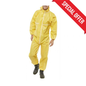 BEESWIFT CLICK DISPOSABLE COVERALL YELLOW SZ XL